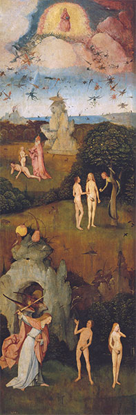 The Haywain Triptych (Left Panel), c.1512/15 by Hieronymus Bosch | Painting Reproduction
