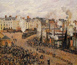 The Fishmarket, Dieppe, 1902 by Pissarro | Painting Reproduction