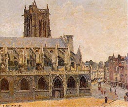 The Church of Saint-Jacques, Dieppe, 1901 von Pissarro | Gemälde-Reproduktion