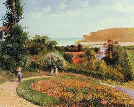 The Garden of the Hotel Berneval, 1900 by Pissarro | Painting Reproduction