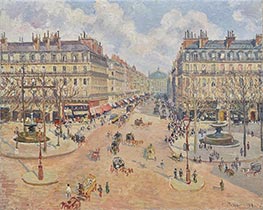 Avenue de l'Opera - Morning Sunshine, 1898 by Pissarro | Painting Reproduction