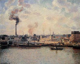 The Saint-Sever Quay, Rouen, 1896 by Pissarro | Painting Reproduction