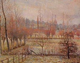 Hoarfrosst, Morning (Snow Effect in Eragny), 1894 by Pissarro | Painting Reproduction