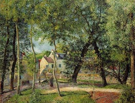 Paysage a Osny Pres de l'Abreuvoir, 1883 by Pissarro | Painting Reproduction