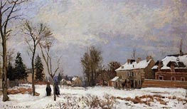 The Road from Versailles to Saint-Germain, 1872 by Pissarro | Painting Reproduction
