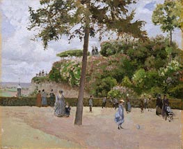 The Public Garden at Pontoise, 1874 von Pissarro | Gemälde-Reproduktion
