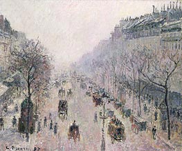 Boulevard Montmartre, 1897 by Pissarro | Painting Reproduction