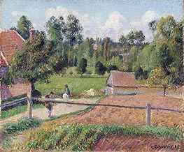 View from the Artist's Window, Eragny, 1885 by Pissarro | Painting Reproduction