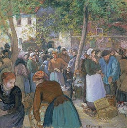 Poultry Market at Gisors, 1885 by Pissarro | Painting Reproduction