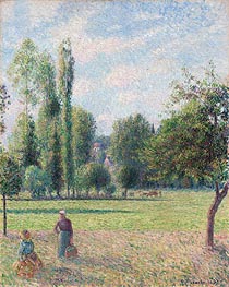 Two Peasant Women in a Meadow, 1893 by Pissarro | Painting Reproduction