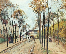The Boulevard des Fosses, Pontoise, 1872 by Pissarro | Painting Reproduction