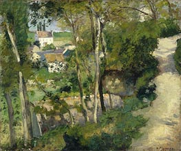 The Climb, Rue de la Cote-du-Jalet, Pontoise, 1875 von Pissarro | Gemälde-Reproduktion