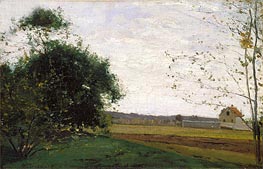 Landscape, c.1865 by Pissarro | Painting Reproduction