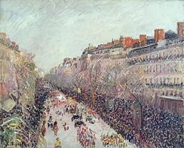 Mardi Gras on the Boulevards | Pissarro | Painting Reproduction