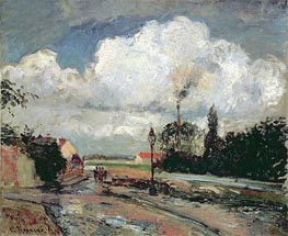 The Quai du Pothuis at Pontoise after Rain | Pissarro | Painting Reproduction