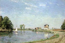 At the River's Edge | Pissarro | Painting Reproduction