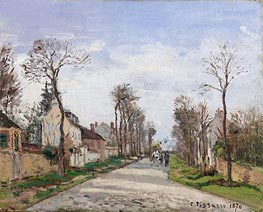 The Road to Versailles at Louveciennes, 1870 by Pissarro | Painting Reproduction
