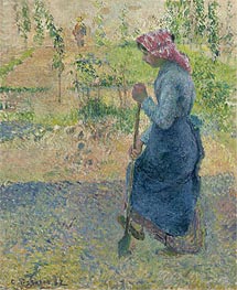 Paysanne Bechant, 1882 by Pissarro | Painting Reproduction