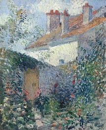 Maisons a Pontoise, c.1878 by Pissarro | Painting Reproduction