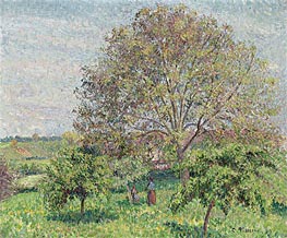 The Big Walnut at Spring, Eragny | Pissarro | Painting Reproduction