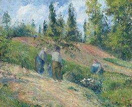 La Recolte, Pontoise | Pissarro | Gemälde Reproduktion
