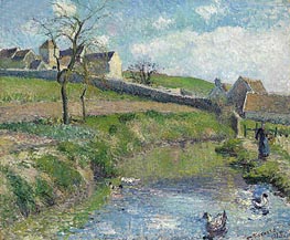 La Ferme du Friche a Osny, 1883 by Pissarro | Painting Reproduction