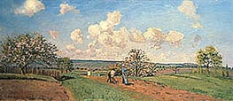 Spring (The Four Seasons), 1872 by Pissarro | Painting Reproduction