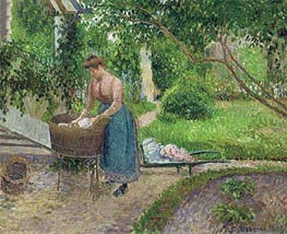 Washer Eragny, 1899 von Pissarro | Gemälde-Reproduktion