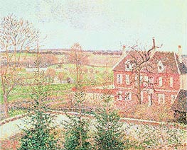 View from My Window (The House of the Deaf Person), 1886 by Pissarro | Painting Reproduction