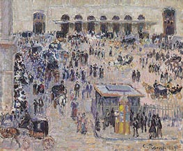 La Place du Havre et la Gare Saint-Lazare, 1893 von Pissarro | Gemälde-Reproduktion