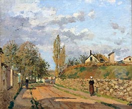 Street in Pontoise, 1872 by Pissarro | Painting Reproduction