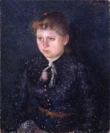 Portrait of Nini, 1884 by Pissarro | Painting Reproduction