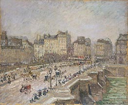 Pont Neuf, Snow Effect, 1902 by Pissarro | Painting Reproduction
