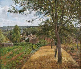 View of the Village of Louveciennes, c.1870 by Pissarro | Painting Reproduction
