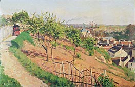Ruelle des Poulies at Pontoise, c.1872 by Pissarro | Painting Reproduction
