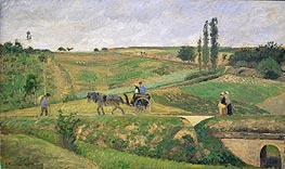 Road to Ennery, 1874 by Pissarro | Painting Reproduction