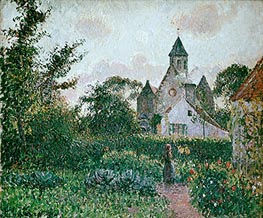 The Church in Knocke, 1894 von Pissarro | Gemälde-Reproduktion