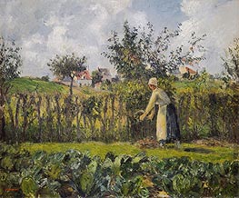In the Kitchen Garden, 1878 by Pissarro | Painting Reproduction