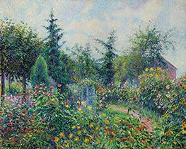 Garten und Hühnerstall in Octave Mirbeau, Les Damps | Pissarro | Gemälde Reproduktion