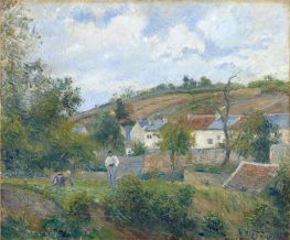 A Corner of l'Hermitage, Pontoise, 1878 by Pissarro | Painting Reproduction