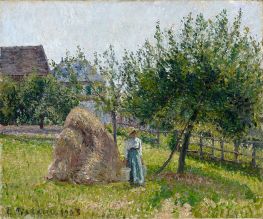 Apfelbäume in Eragny, sonniger Morgen | Pissarro | Gemälde Reproduktion