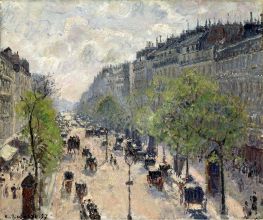 Boulevard Montmartre, Spring, 1897 by Pissarro | Painting Reproduction