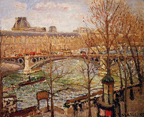 The Pont du Carrousel, Afternoon, 1903 | Pissarro | Gemälde Reproduktion
