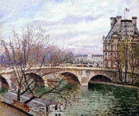 The Pont Royal and the Pavillon de Flore, 1903 | Pissarro | Gemälde Reproduktion