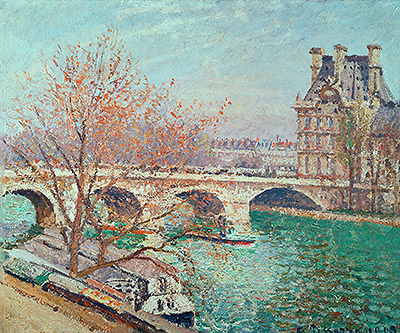 The Pont Royal and the Pavillon de Flore, 1903 | Pissarro | Painting Reproduction