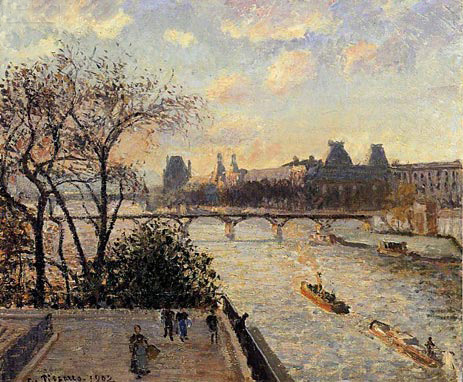 The Louvre and the Seine from the Pont-Neuf, 1902 | Pissarro | Gemälde Reproduktion