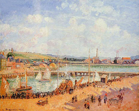 The Port of Dieppe, the Duquesne and Berrigny..., 1902 | Pissarro | Gemälde Reproduktion