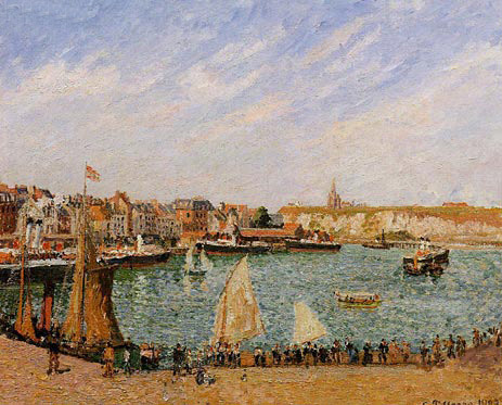 Afternoon, Sun, the Inner Harbor, Dieppe, 1902 | Pissarro | Painting Reproduction
