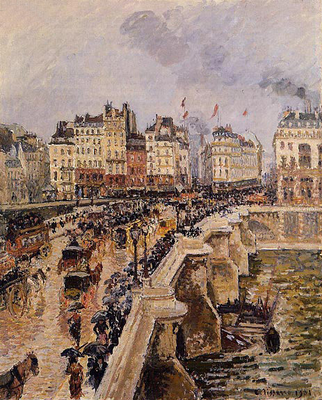 Die Pont-Neuf, regnerischer Nachmittag | Pissarro | Gemälde-Reproduktion