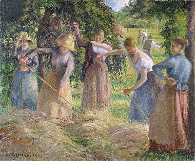 Harvest at Eragny, 1901 | Pissarro | Gemälde Reproduktion